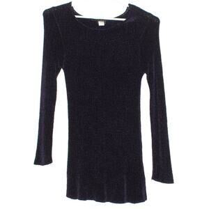 Eileen Fisher Womens Sweater Dress Chenille Long Sleeve Purple Size Small FY